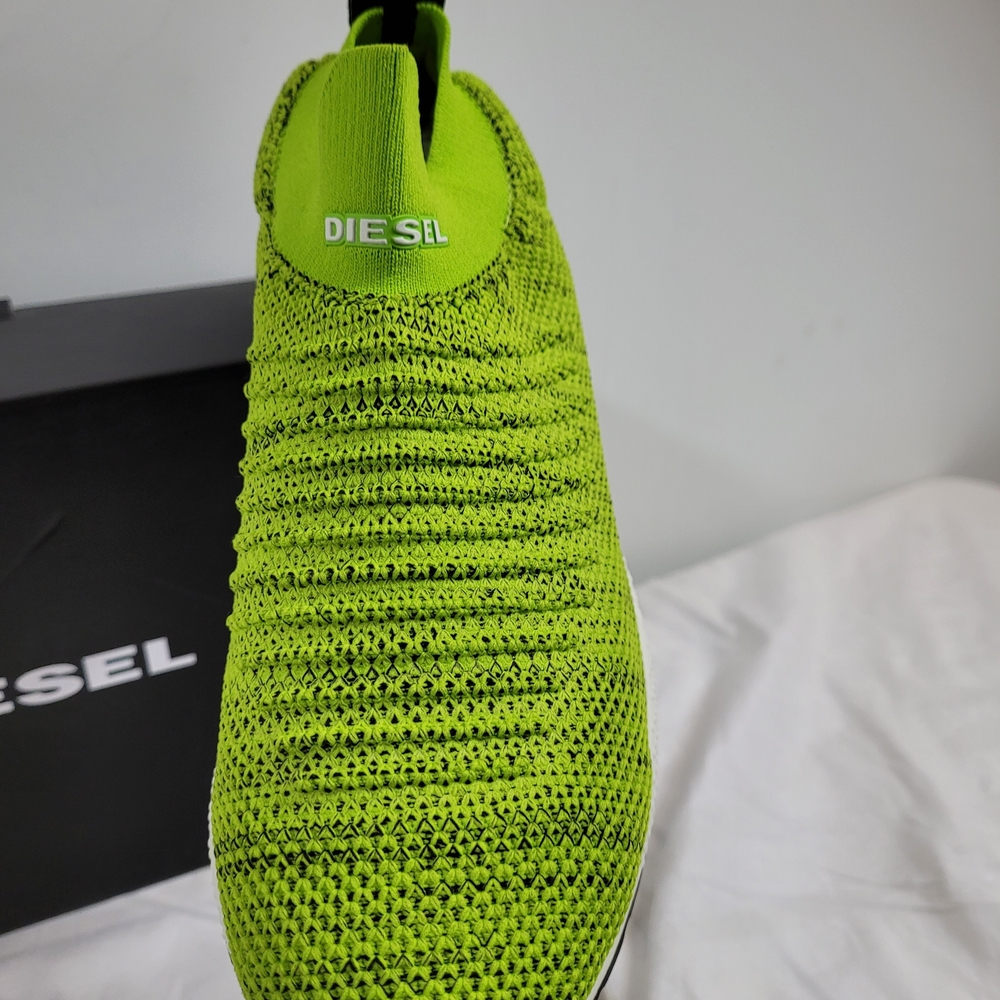 Diesel Mens S-KB Athletic Sock Sneakers Size 9 Green - Picture 3 of 7